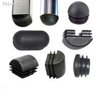 4/8/12pcs Black Semicircle Plastic Blanking End Cap Tube Pipe Insert Plug Bung Hemispherical Cambered Feet Cover