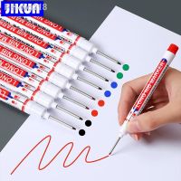 4pcs Long Head Oil Markers Pens Waterproof Multi-purpose Deep Hole Metal Thin Marker Pen Green/Red/Black/Blue Ink