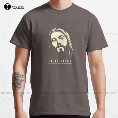 He Is Risen Classic T Shirt High Quality Cute Elegant Lovely Kawaii Cartoon Sweet Cotton Tee Shirts Streetwear XS-6XL