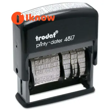 Trodat TR-4729 Adjustable Date Self-Inking Stamp - Worldwide Shipping