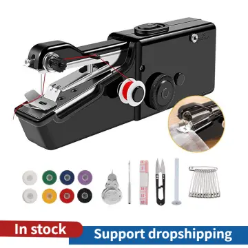 Dropship Portable Handheld Sewing Machine Mini Stitch Sew Needlework  Cordless Clothes Fabrics Electric Sewing Machine to Sell Online at a Lower  Price