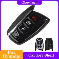 OkeyTech Replacement Auto Car Key Shell 4 Buttons Fit for Hyundai Genesis 2013-2015 Santa Fe Equus Azera Remote Control Parts