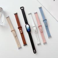 RYRA luksusowa moda prawdziwy skórzany pasek do Xiaomi Mi Band 8 Smartwatch bransoletka zastępcza Correa na Miband 8 Stra