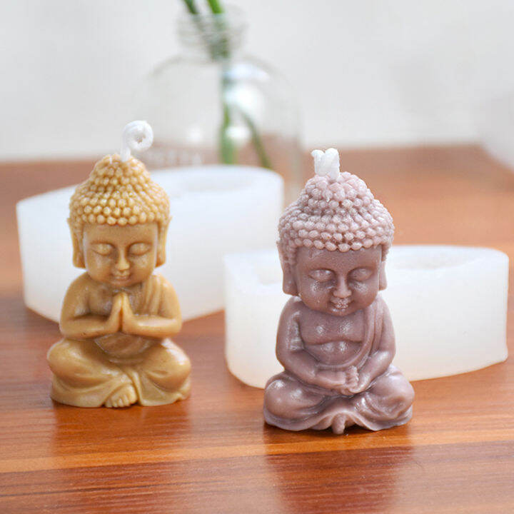 amitabha-candle-handmade-decoration-mold-silicone-molds-little-buddha