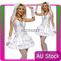 532 ladies 1980s Madonna Virgin Bride 80s Clothing Fancy Dress Hens Party Costume Outfit disfraz de halloween para mujer