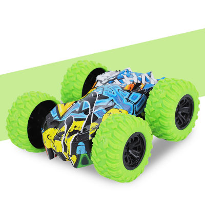 Inertia-Double Side Stunt Graffiti Car Off Road Model Car Vehicle Kids Toy Gift
