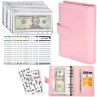 ▦ A6 Binder Budget Notebook Personal Planner Organizer System with Binder Pockets Cash Envelope Wallet for Saving Money Budgeting