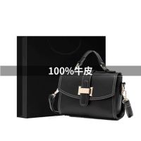 ☸ Leather female senior feeling bag 2022 new fashionable joker inclined shoulder portable BaoXiaoFang single