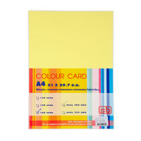 กระดาษการ์ดสี A4 180 แกรม เหลือง (แพ็ค200แผ่น) S.B.