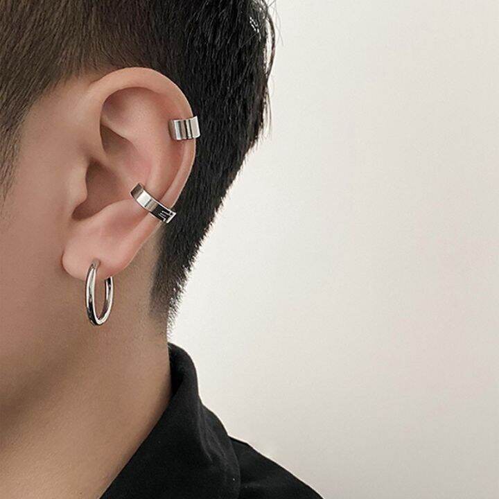 yf-3pcs-set-ear-earrings-men-painless-non-piercing-fake-cuffs-punk-jewelry