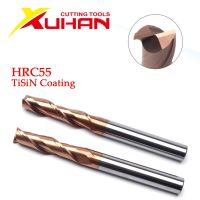 Xuhan HRC55 2flutes Milling Cutter Carbide end mill การเคลือบโลหะผสมทังสเตนเหล็กงานไม้ตัดเหล็ก CNC เครื่องมือเครื่องจักรกล