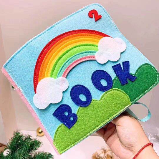Washable Montessori Baby Busy Board Books 3D Toddlers Cloth Book