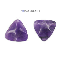 Waved Triangle Amethyst Bead ลูกปัดสามเหลี่ยมอเมทิสต์