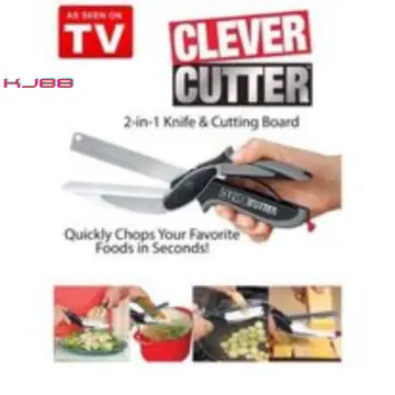  Clever Cutter 2-in-1 Knife & Cutting Board- The Original  Quickly Chops Your Favorite Fruits, Vegetables, Meats, Cheeses & More in  Second, Replace your Kitchen Knives and Cutting Boards: Home & Kitchen