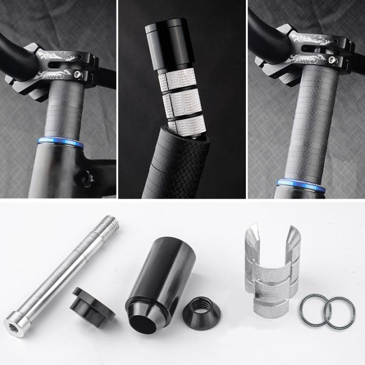 จักรยาน-handlebar-stem-ความสูง-extender-cnc-machined-anodized-alloy-adapter-คาร์บอนไฟเบอร์ส้อมซ่อน-riser-mtb-road-bmx-parts