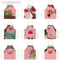 ❦ Cute Piggy Pink Pig Apron Adult Kids Kitchen Linen Household Cleaning Ladies Household Cooking Antifouling Apron Wholesale Price