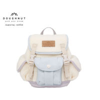 DOUGHNUT BAG : Lighthouse Fluffy Series : CREAM X BLUE LOTUS X POWDER PURPLE กระเป๋าโดนัท กระเป๋าเป้ กระเป๋าสะพายหลัง กระเป๋า กระเป๋าเดินทาง (รหัสสินค้า 09774)