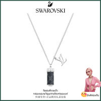 ?Swarovski?สร้อยคอจี้กล่องน้ำหอมสีดำ,สร้อยคอแฟชั่นสตรีเงินสเตอร์ลิง S925,ของขวัญวันเกิดวันวาเลนไทน์