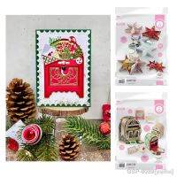 ☜คอมแพซ✉Yuihu Selos Claros E Morre Para O Natal Mold Craft Scrapbooking Supentos Cartão De Papel ลายนูน Decoração Star Post