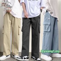 CODniuba270 Ready Stock Khaki Solid Color Cargo Pants Men Kargo Pants Men Causal Long Pants Men Seluar Cargo Lelaki Seluar Lelaki S-5XL