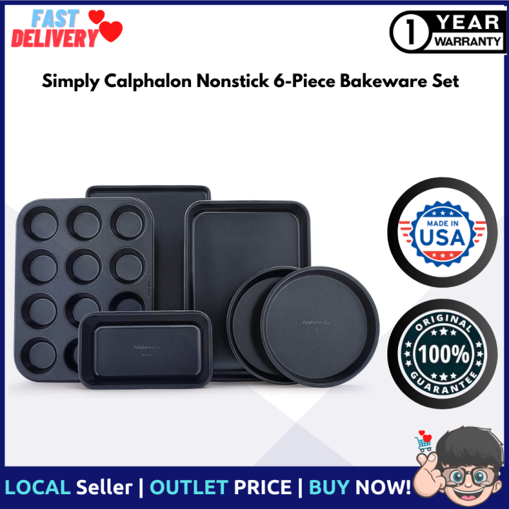 Simply calphalon 6 2024 piece bakeware set