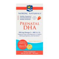 Nordic Naturals Rrenatal DHA 830 Omega-3 + D3 400IU 500mg / 90 count Strawberry