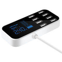 8พอร์ต USB Car Charger LED Digital แสดงผล Fast Charging Car Phone Charger