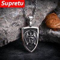 Viking Archangel Knight Necklaces Stainless Steel Shield Guardian Angel Wings Pendant Men Christian Amulet Faith Jewelry Gifts 【hot】nmaiyangmaoyiyo