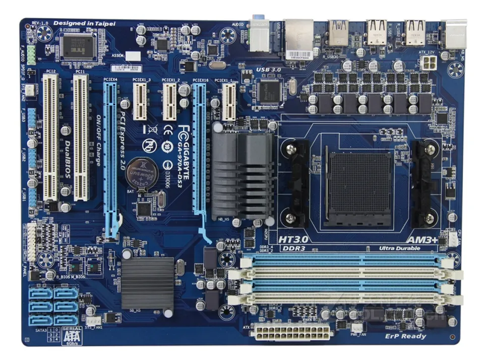 Used Gigabyte GA 970A DS3 Motherboard DDR3 DIMM USB3.0 32G