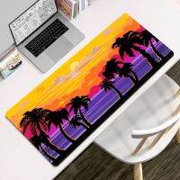 แผ่นรองเมาส์คอมพิวเตอร์ 900x400 Tropical Beach Palm Sunrise Sunset อุปกรณ์สำนักงาน แผ่นรองเมาส์เครื่องเกมตู้