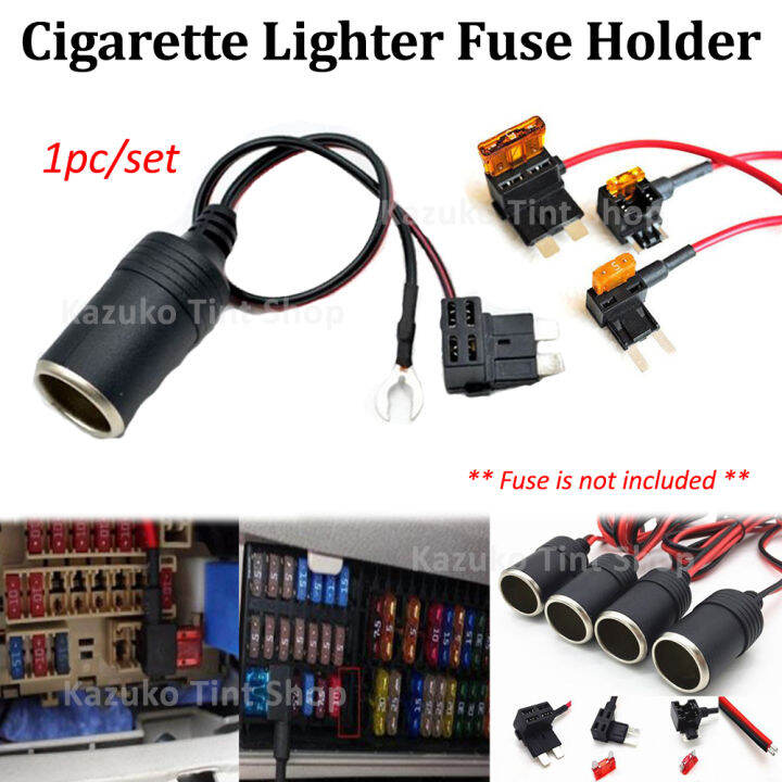 Car Cig Lighter Socket Plug With Fuse Holder Medium Standard Mini Low