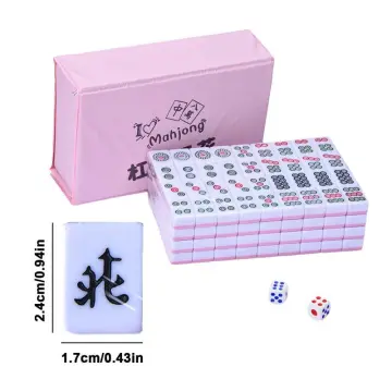 144Pcs/Set Mah-Jong Chinese Entertainment Mahjong Set Game Board