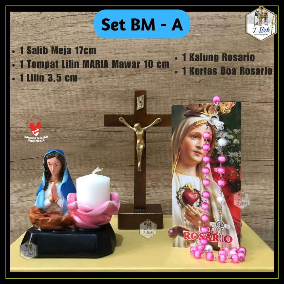 Promo Set Doa Katolik/Set Misa Katolik/Lilin Doa/Patung Yesus