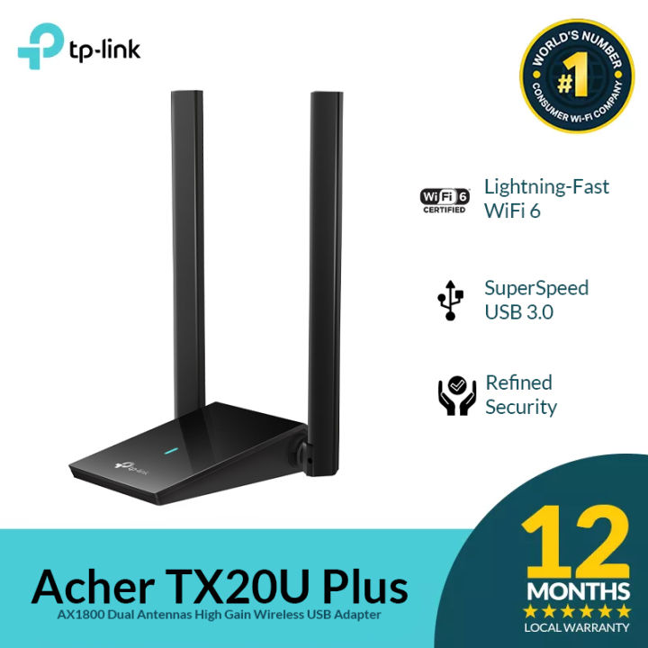 Tp Link Archer Tx20u Plus Ax1800 Wi Fi 6 Dual Antennas High Gain Wireless Usb Adapter Wifi 6 