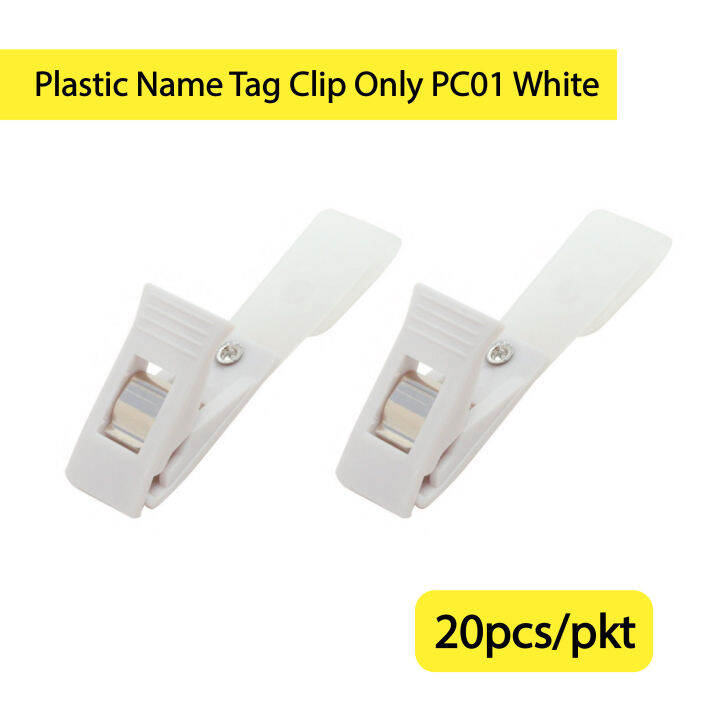 Plastic Name Tag Clip Only PC01 (20pcs/packet) Lazada
