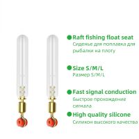 ✈♟ TIANNSII 10pcs Fishing Gear Float Rest Organic Silicone Float Copper Head Block Rotation Drift Fishing Tube Soft Core Material