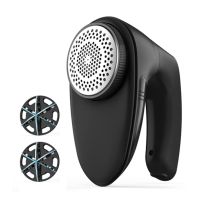 Electric Lint Remover Fabric Shaver Hairball Trimmer with 6-Leaf Blades Quickly Remove USB Fabric Shaver Sweater Shaver for Clothes Bedding Black