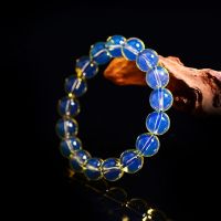 Dominica Blue Amber Bracelet Mexico Blue Amber Single Ring Bracelet Amber Buddha Bead Bracelet Womens Amber