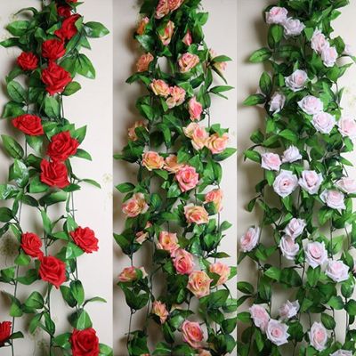 2.3M Silk flowers ivy vine hanging garland for wedding party home decoration