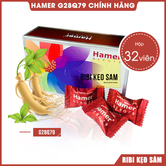 Trọn hộp 32 viên kẹo sâm hamer g28q79 mẫu mới 2022 chính hãng - ảnh sản phẩm 1