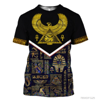 2023 New 2023 Summer Unisex Trendy Vintage Pattern T-Shirt Ancient Egypt Symbol 3D Print Harajuku Casual Short Sleeve Tops（free custom NAME&amp;LOGO) Summer Fashion T-shirt