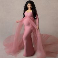 2020 Maternity Dresses Photography Props Shoulderless Pregnancy Long Dress For Pregnant Women Maxi Gown Baby Showers Photo Shoot