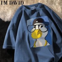 I M DAVID short-sleeved boys summer popular logo wind cotton ins trend in yards T-shirt half sleeve blouse big