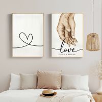 ชื่อที่กำหนดเองภาพวาดผ้าใบ Nordic Wall Art รูปภาพสำหรับห้องนั่งเล่นตกแต่งบ้าน-ครอบครัวของคุณส่วนบุคคลโปสเตอร์และภาพพิมพ์