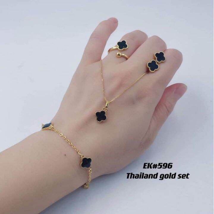 Ek18kGold jewelry fashion VCA CLeef Thailand set Lazada PH