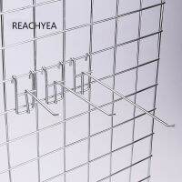 ™ Length 50/100/150/200/250mm Wire Dia.3.5mm Grid Wall Exhibition Display Hooks Chrome-plated Supermarket Shelf Hanger Racks