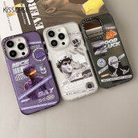 KISSCASE เคสมือถือลายดาวท้องฟ้าสำหรับ Iphone 11 12 13 14 Pro Max นักบินอวกาศกรอบเคสโทรศัพท์เลนส์เคลือบด้วยไฟฟ้าสำหรับ Iphone 13 Promax ฝาครอบฮาร์ดพีซีกันกระแทก