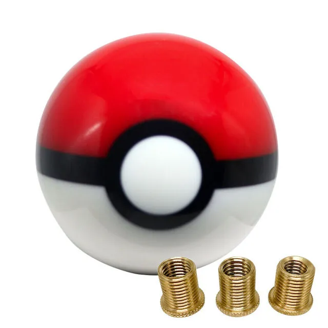 Universal Round Shifter Head Pokemon Pokeball Racing Gear Shift Knob