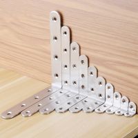 ℗▲¤ 20/10 Pieces Angle Corner Brackets Stainless Steel Fasteners Protector Corner Stand Supporting Connecting Furniture Hardware