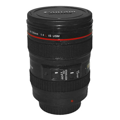 ร้อนสร้างสรรค์กล้อง SLR เลนส์รูปแก้ว Drrinking ถ้วย420มิลลิลิตร Drinkware ที่มีฝาปิดดื่มแก้วอุปกรณ์กาแฟ
